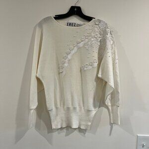 VTG EREZ sweater with beautiful applique 80's decade garment size S